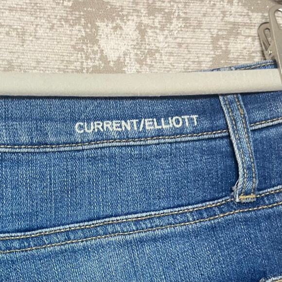 Current/Elliott High Rise Ripped Knee Boyfriend Jeans - Picture 6 of 7